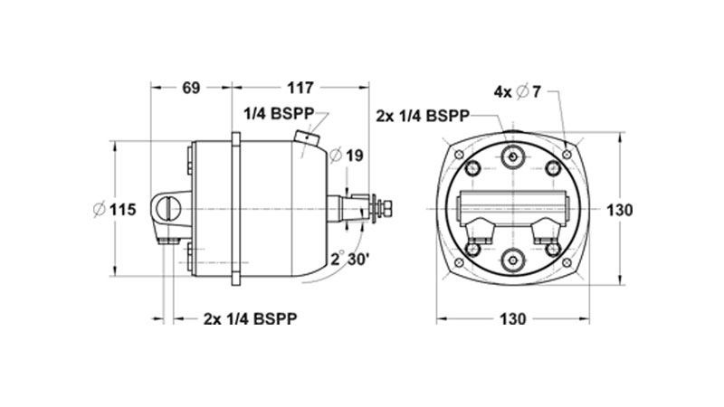 L&S Hydrauliohjauspumppu 26 HB takaiskuventtiilillä  