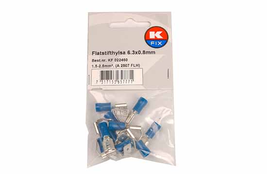 K-Fix Abiko Laattajakaja 6.3x0.8mm sin., 10kpl/pakk. (A 2507 FLH)