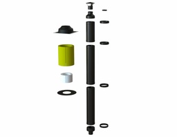[SET2-HEATDW50B-115-KRK-H ] Vilpra saunan piippupaketti DW50M d.115/215 Musta